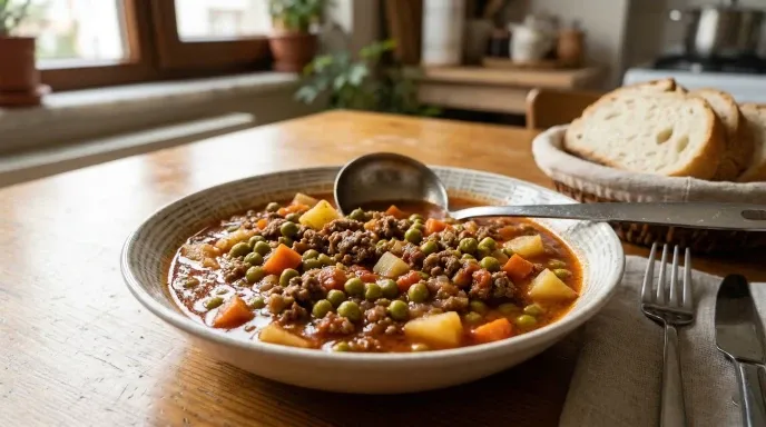 Kıymalı Bezelye Yemeği Tarifi