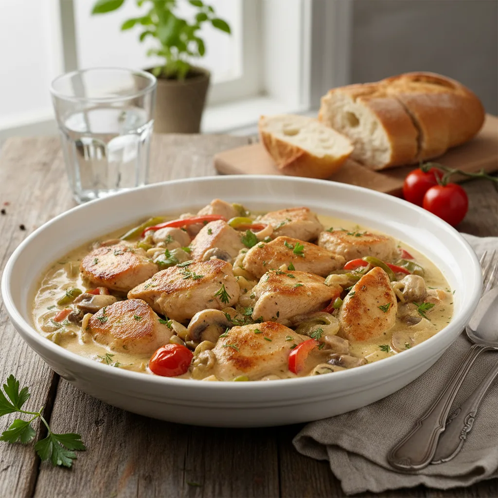 Kremalı Tavuk Sote Tarifi