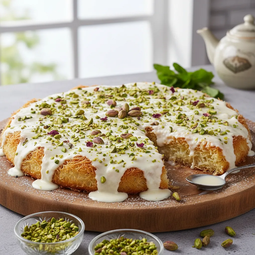 Sütlü Fıstıklı Soğuk Kadayıf Tarifi