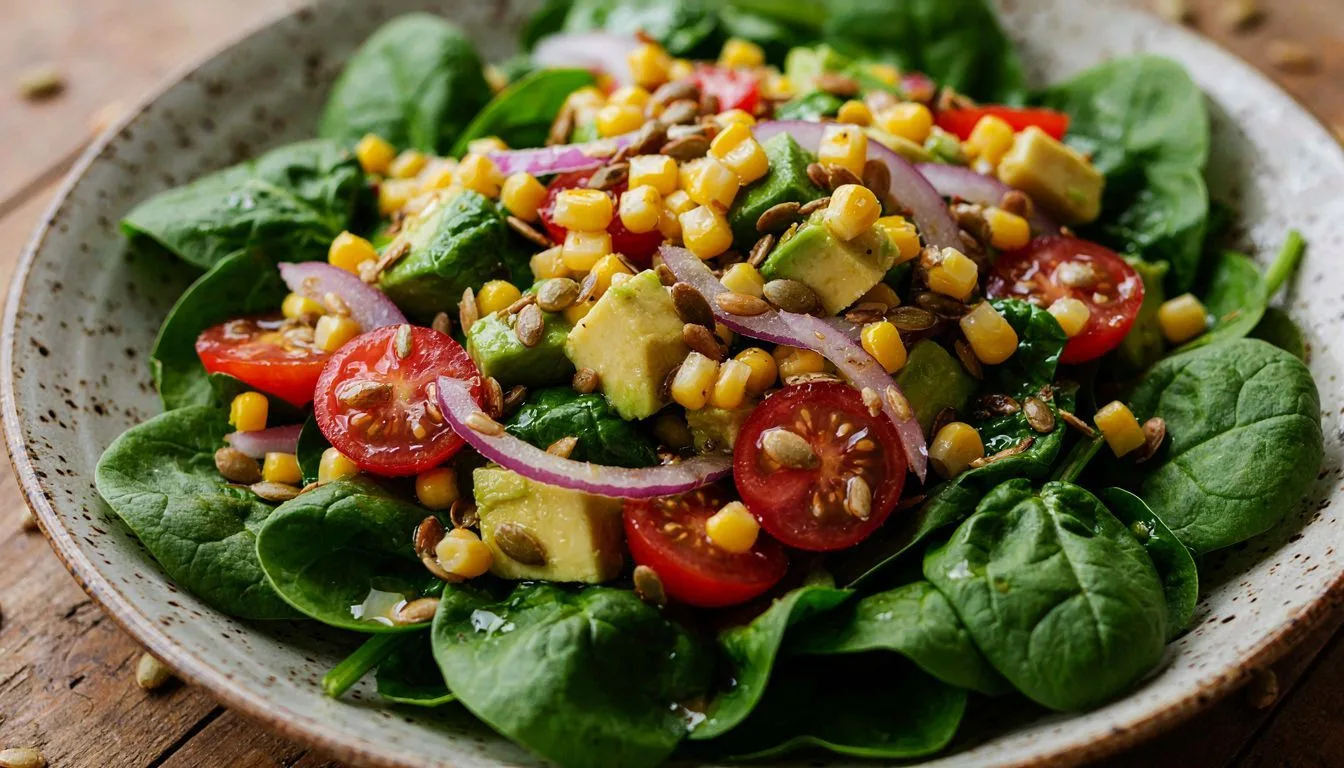 Avokado ve Mısırlı Bebek Ispanak Salatası Tarifi