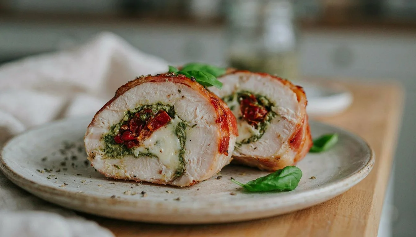Domatesli Fesleğenli Tavuk Sarma Tarifi