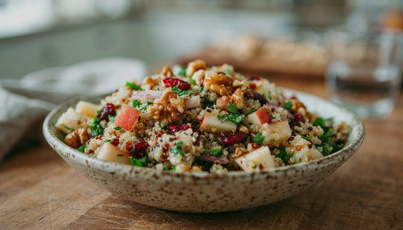 Elma ve Cevizli Kinoa Salatası Tarifi