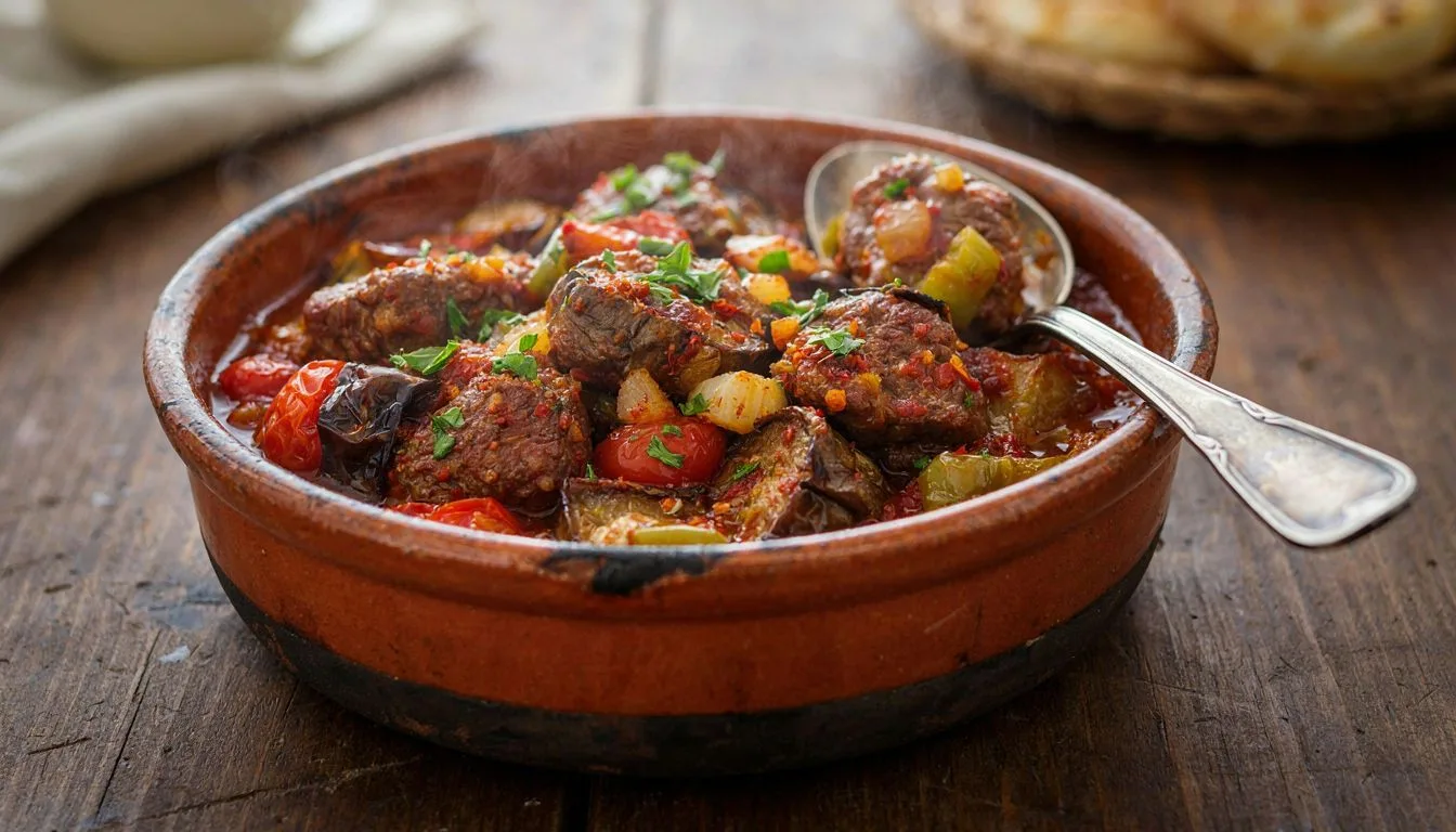Köz Patlıcanlı Kuzu Güveç Tarifi