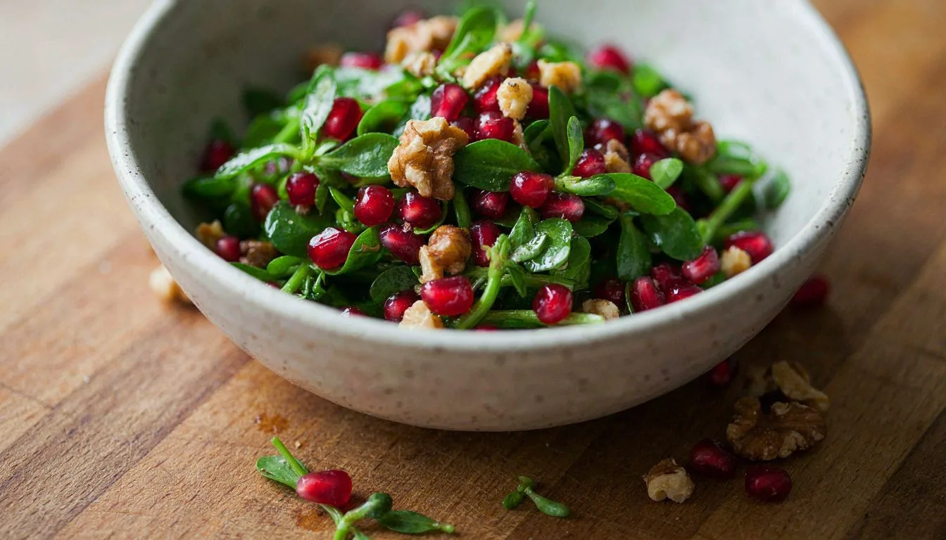 Nar ve Cevizli Semizotu Salatası Tarifi
