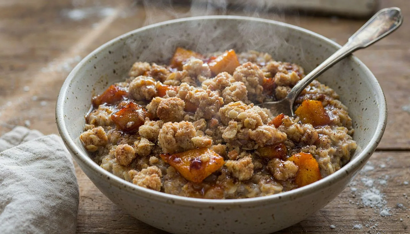 Peach Cobbler Oatmeal Recipe