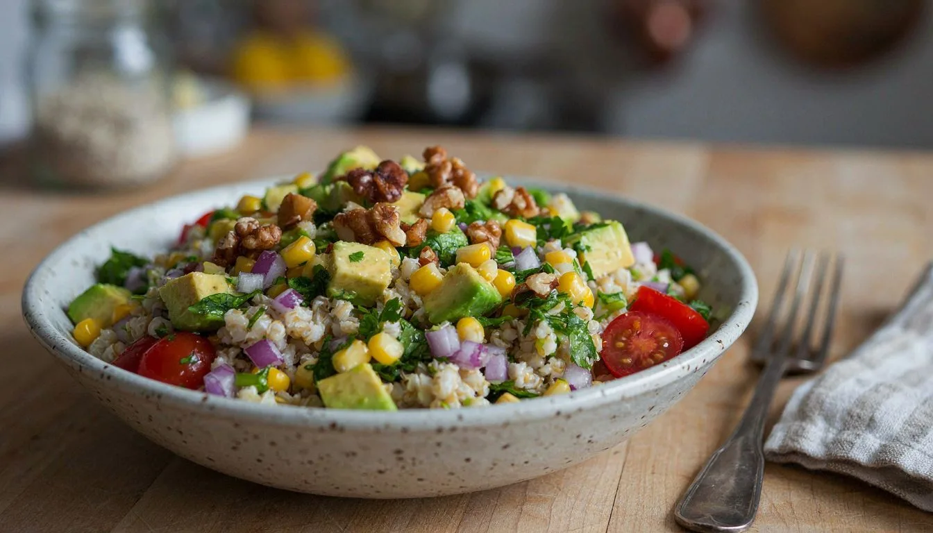 Avokado ve Mısırlı Bulgur Salatası Tarifi
