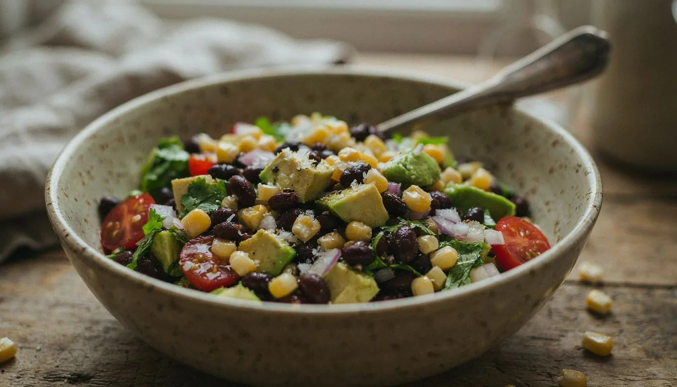 Avokado ve Mısırlı Kuru Fasulye Salatası Tarifi