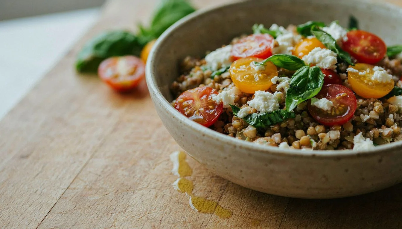 Domates ve Fesleğenli Karabuğday Salatası Tarifi