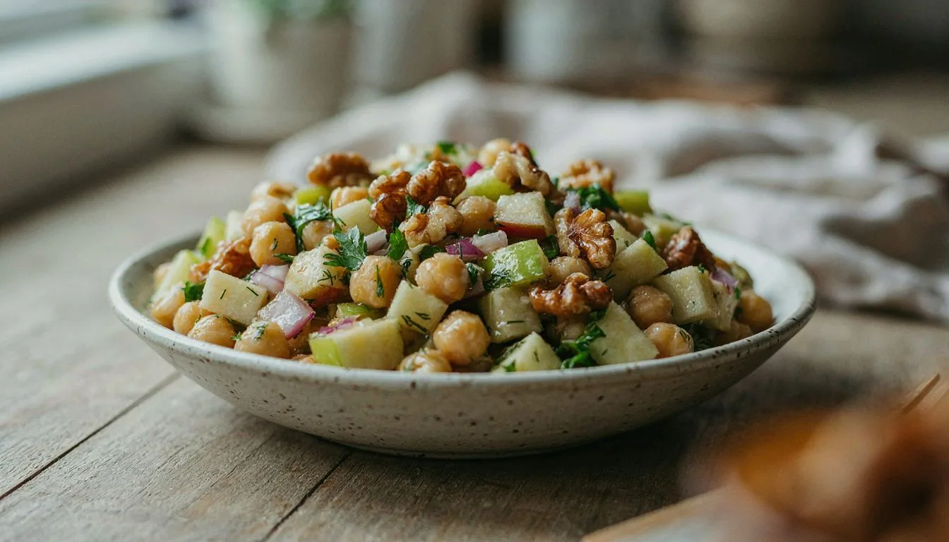 Elma ve Cevizli Nohut Salatası Tarifi