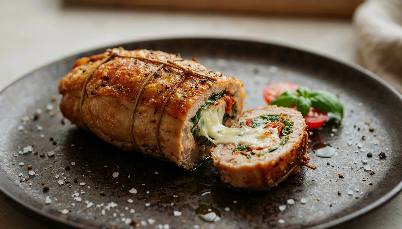 Fesleğenli Mozzarellalı Tavuk Sarma Tarifi
