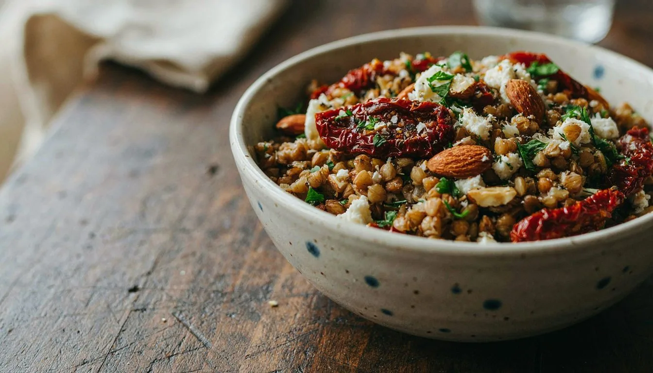 Kuru Domates ve Bademli Karabuğday Salatası Tarifi