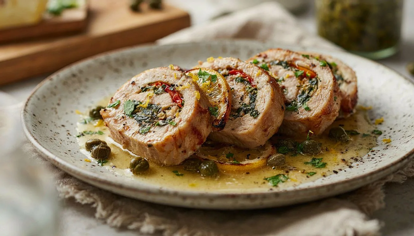 Limonlu Kaparili Tavuk Sarma Tarifi