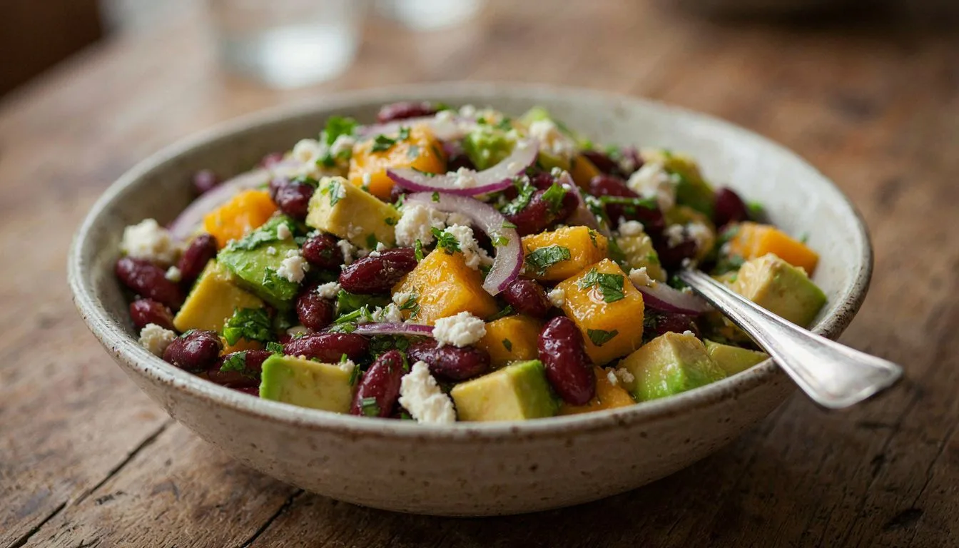 Mango ve Avokadolu Barbunya Salatası Tarifi