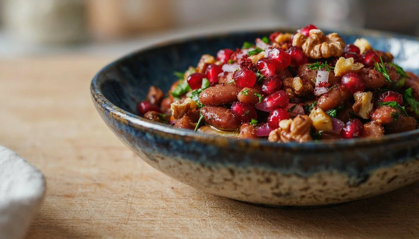 Nar ve Cevizli Barbunya Salatası Tarifi