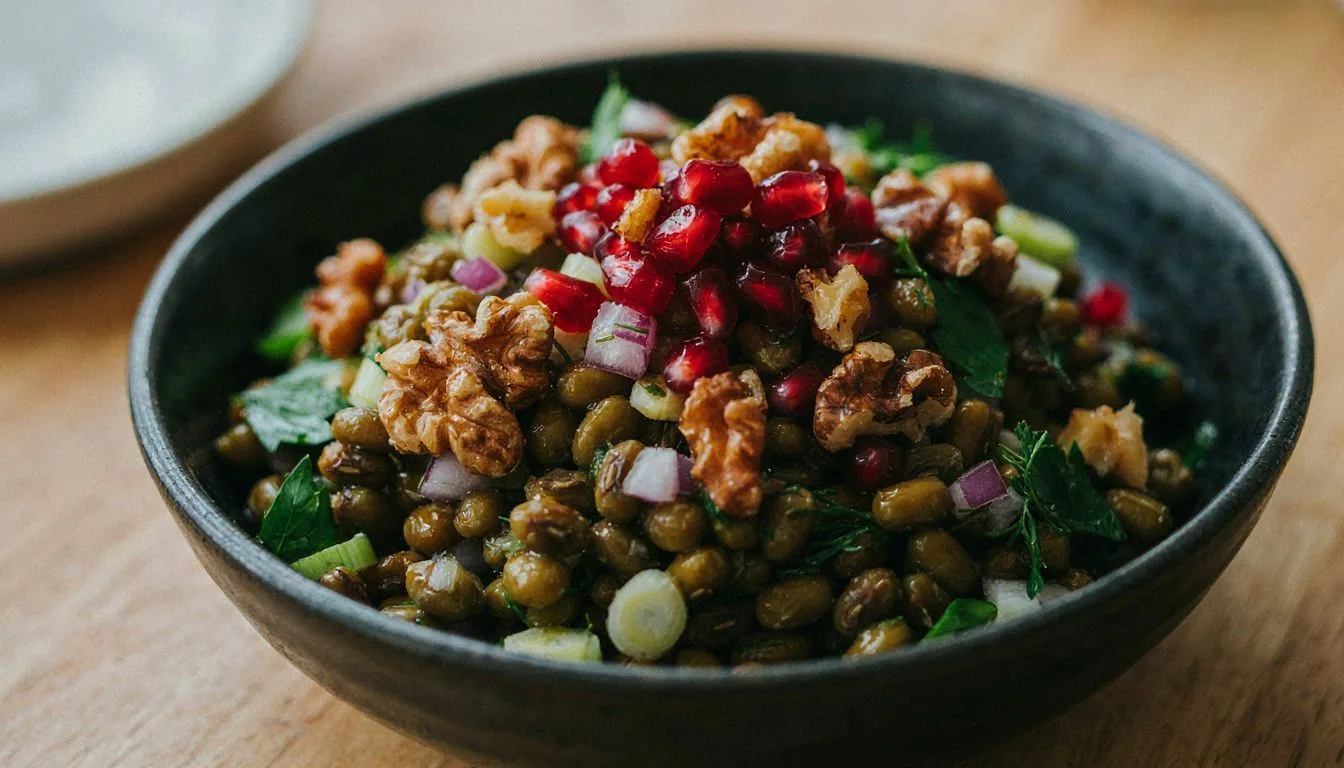 Nar ve Cevizli Maş Fasulyesi Salatası Tarifi