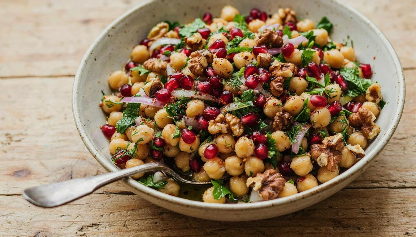 Nar ve Cevizli Nohut Salatası Tarifi