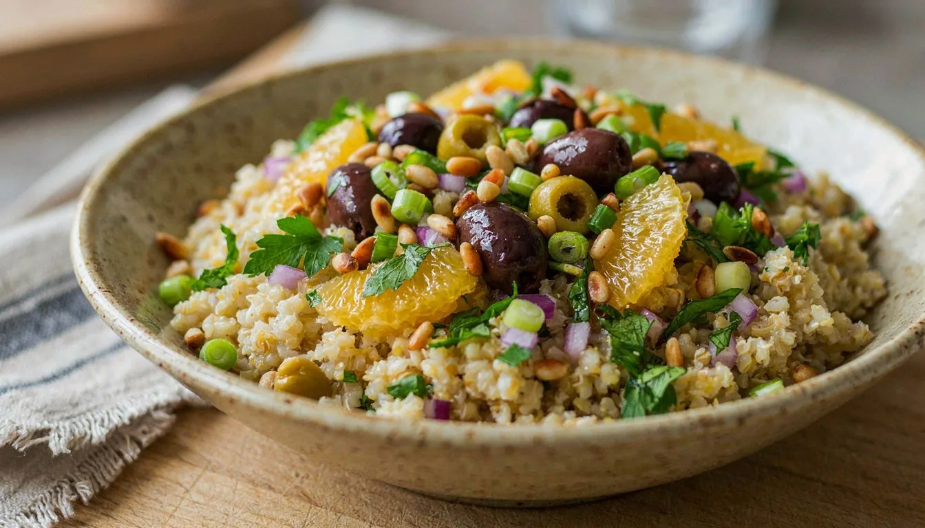 Portakal ve Zeytinli Bulgur Salatası Tarifi