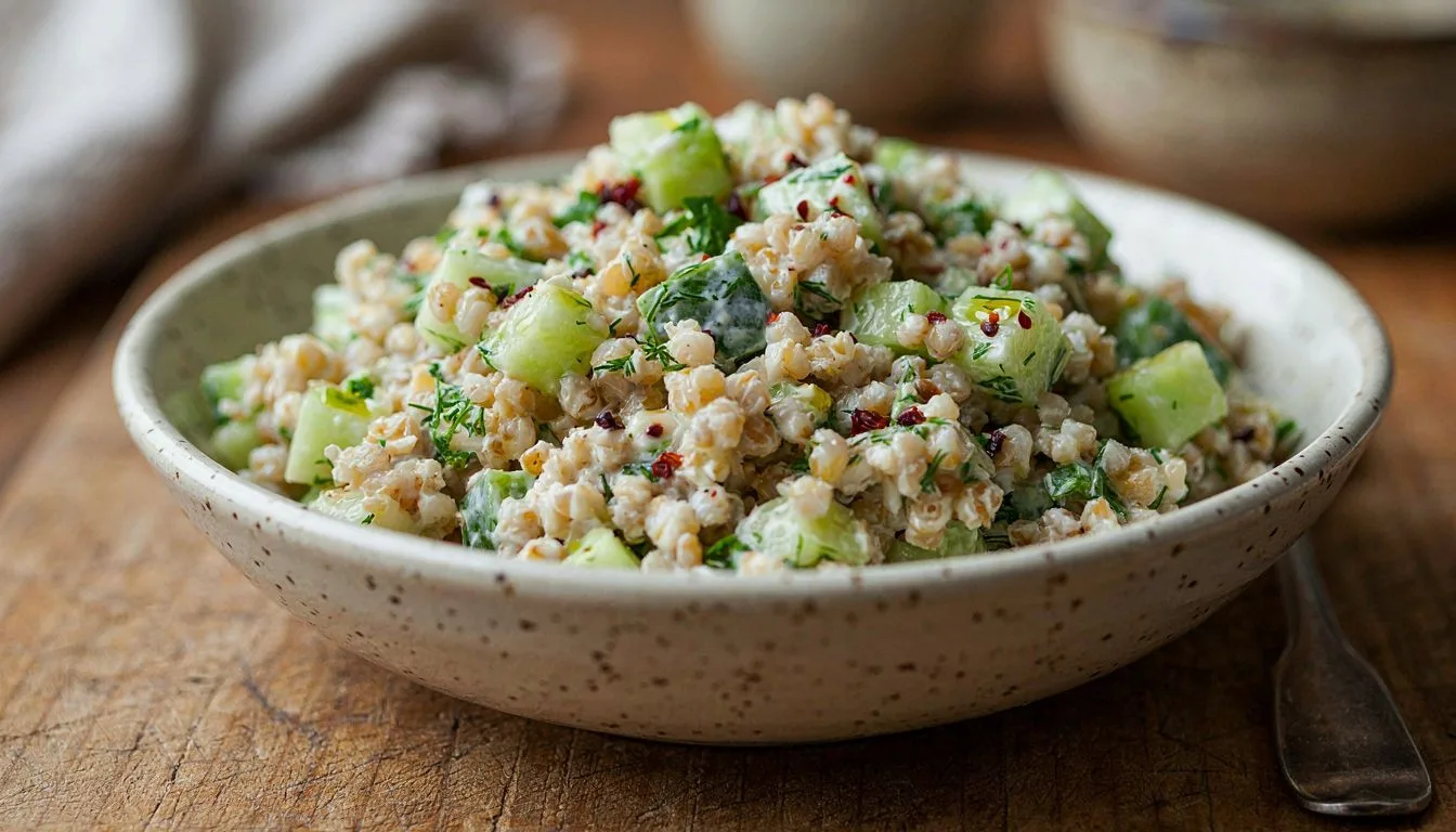 Salatalık ve Yoğurtlu Bulgur Salatası Tarifi