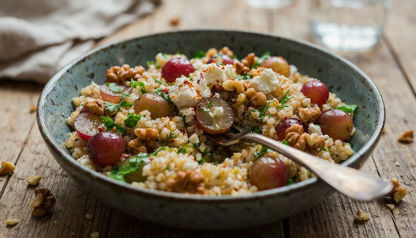 Üzüm ve Cevizli Bulgur Salatası Tarifi